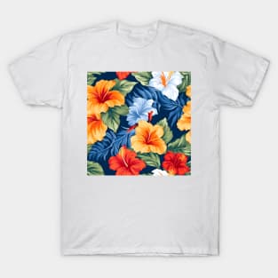 Hibiscus Flowers Pattern 14 T-Shirt